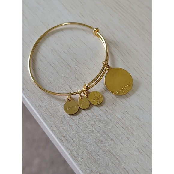 Alex & Ani United States Coast Guard 1790 Gold Tone Charm Bracelet 2016 - Picture 6 of 6